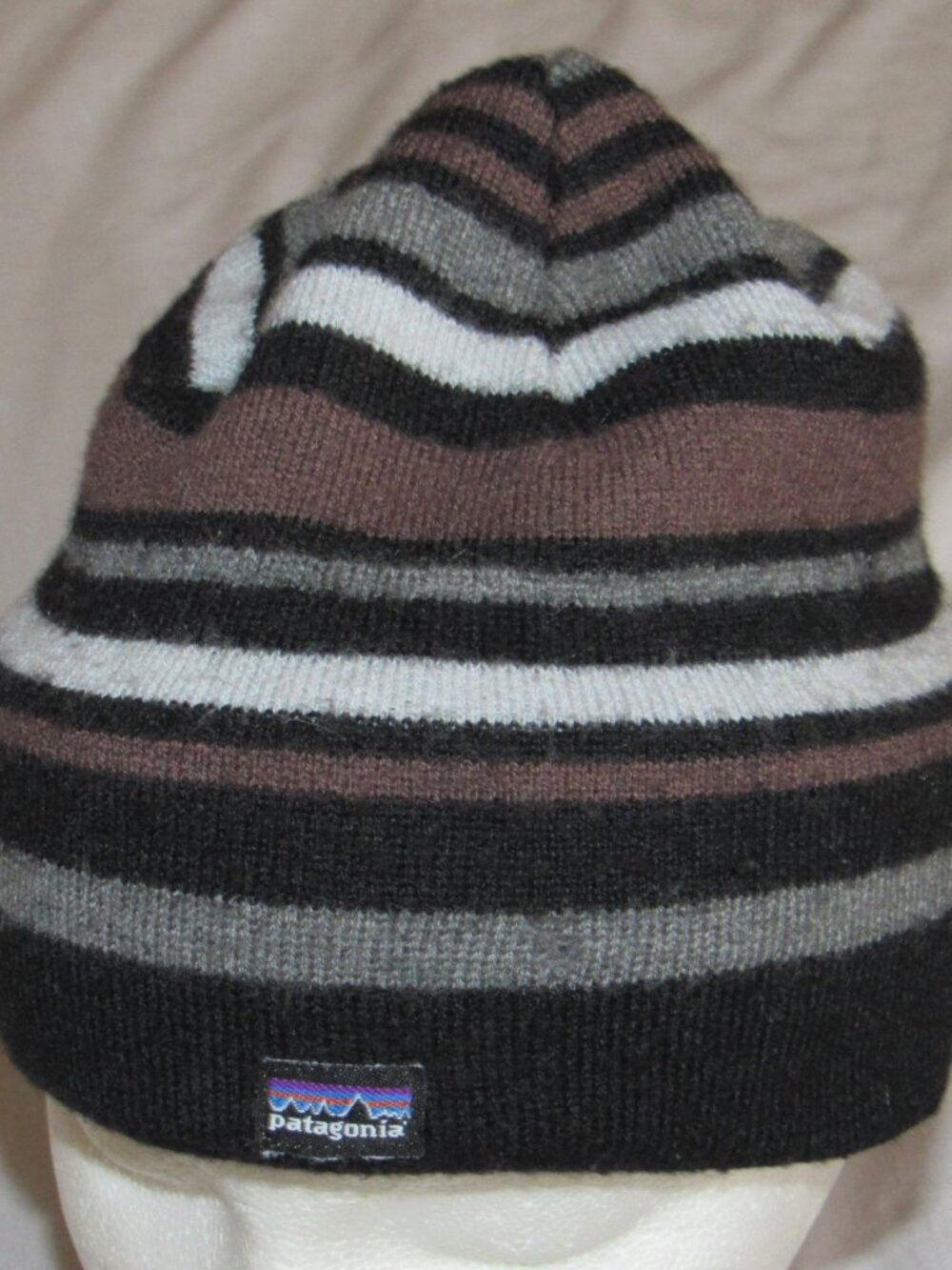 Vtg Y2K Patagonia Wool Blend Knit Beanie Adult Size Grunge Canada 28837 *HOLES